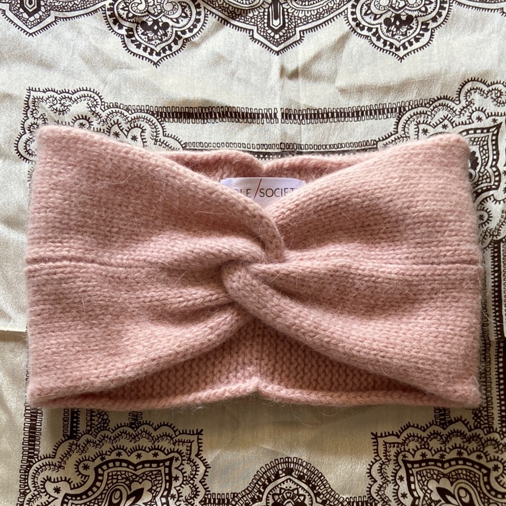 Sole Society Pink Knitted Headband